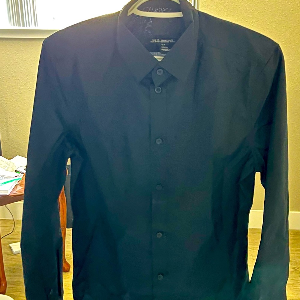 Black button down shirt